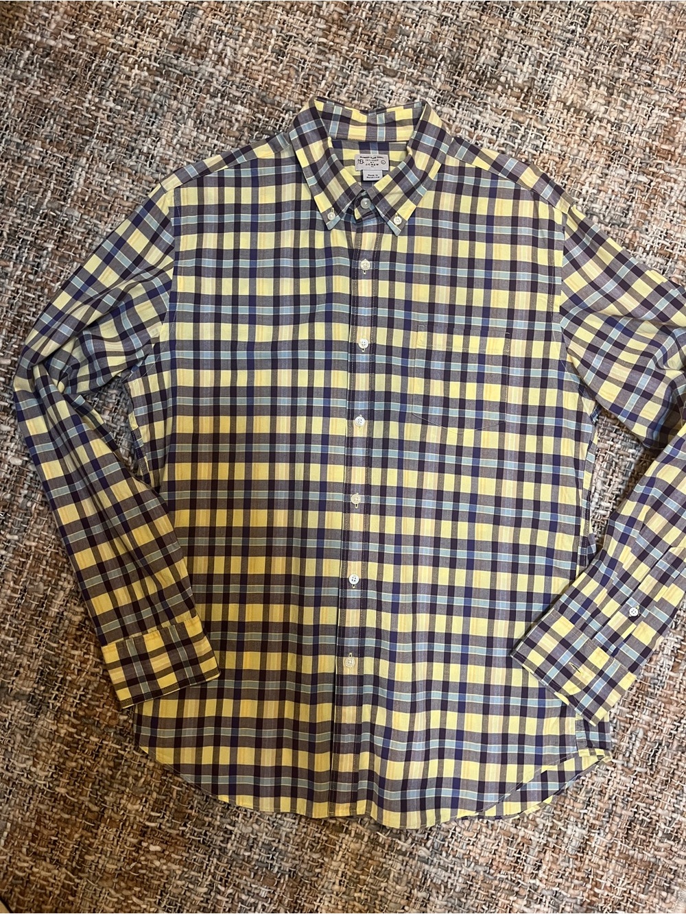 J. Crew Men’s Summer Plaid Shirt - Size Large